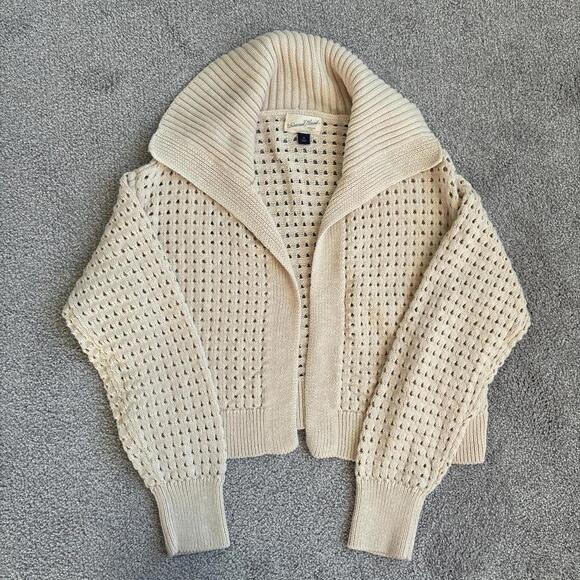 Universal Thread Sweaters - Universal Thread Women's Cream and Tan Cardigan